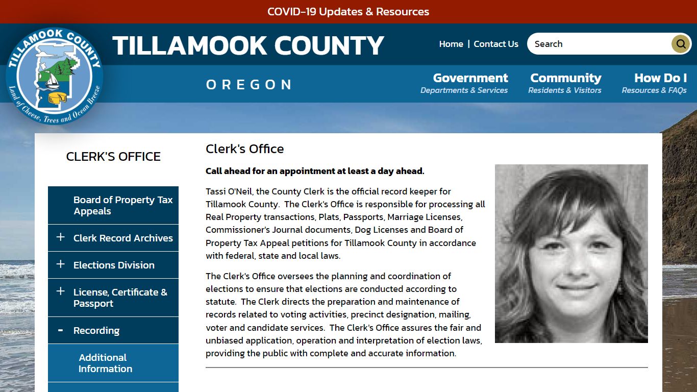 Clerk's Office | Tillamook County OR
