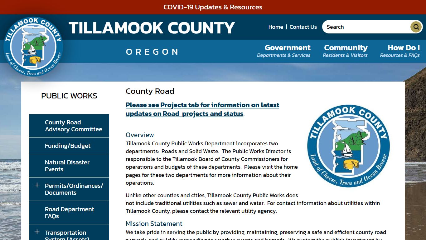 County Road | Tillamook County OR